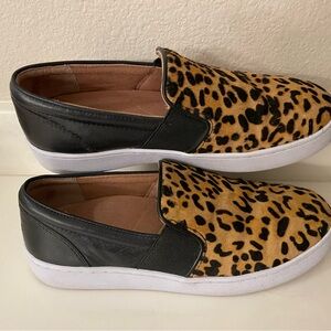 Vionic Animal Print and Black Loafers